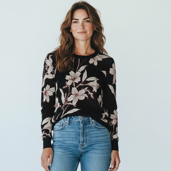 Michael Kors Sweaters - Ralph Lauren Floral Knit Top / Sweater | Size XS TP